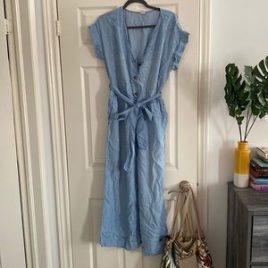 Light denim jumpsuit